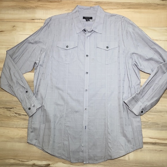Structure Modern Fit XL Long Sleeve Grey Shirt - Picture 2 of 8